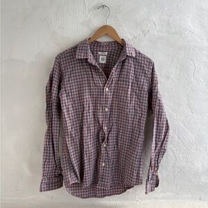 GAP men's button-down long-sleeve gingham pattern standard fit